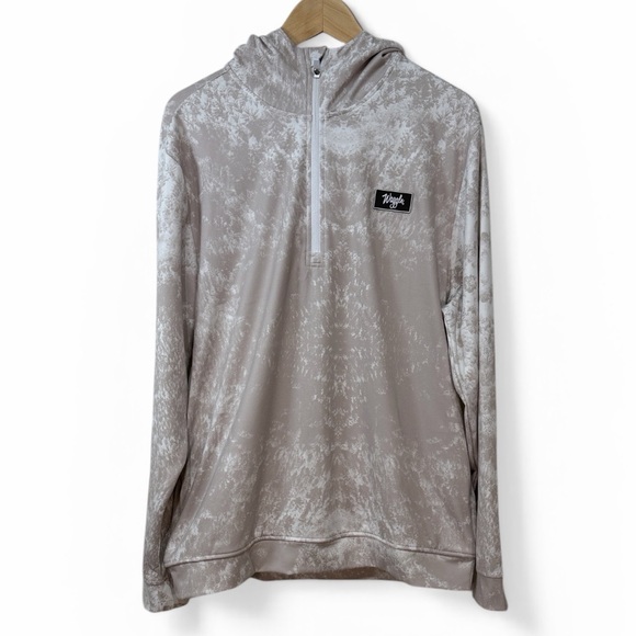 Waggle Other - Waggle Beige Tie-Dye Quarter-Zip Hoodie Golf size Large